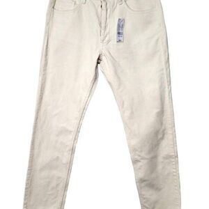 Pacsun Corduroy Button Fly Beige Mens Straight Leg Casual Pants Size M NEW